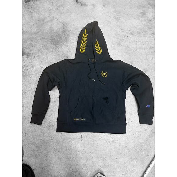 Champion x Muhammad Ali Black Gold Laurel Hoodie – Limited Edition Streetwear - Picture 1 of 14